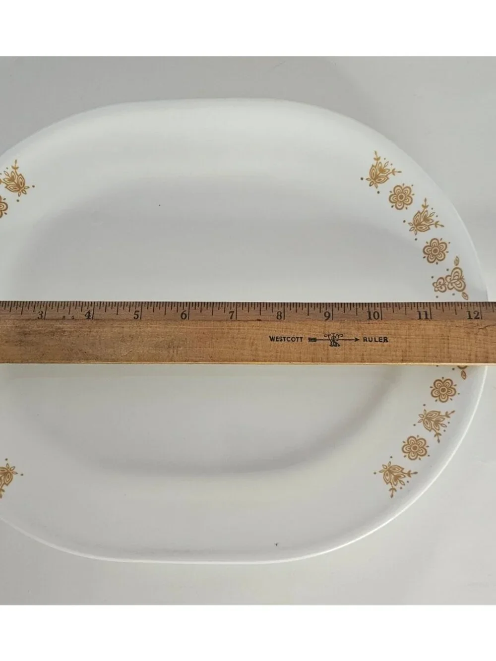 Corelle Butterfly Gold Serving Platter oval vintage Corning 12